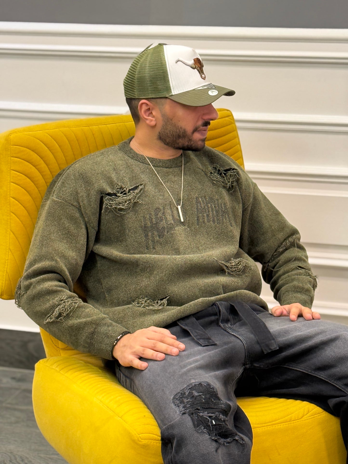 Olive Cating Pullover