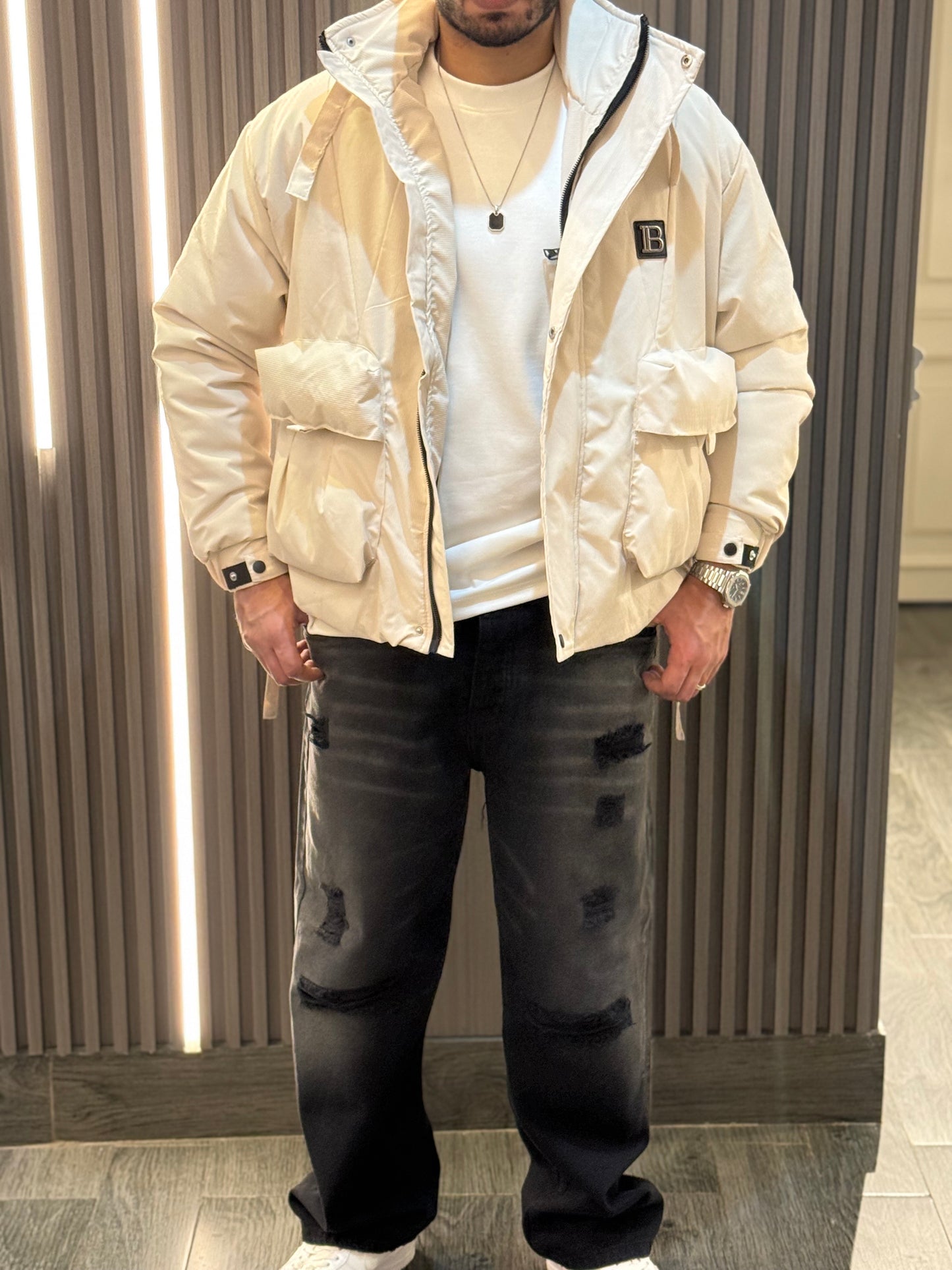 White Byche Bomber Jacket