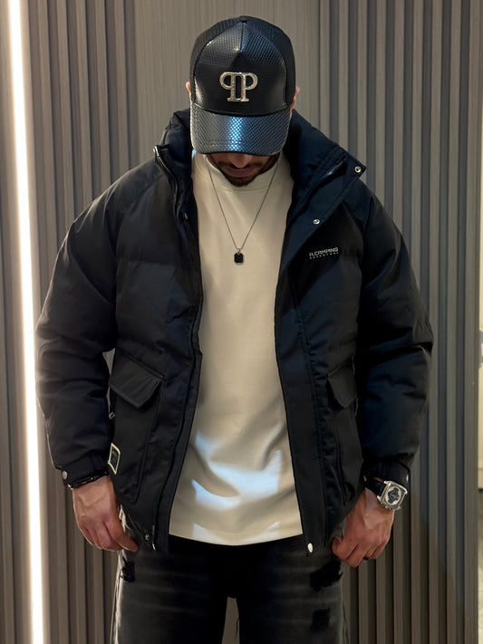 Black Bomber Stiker Jacket