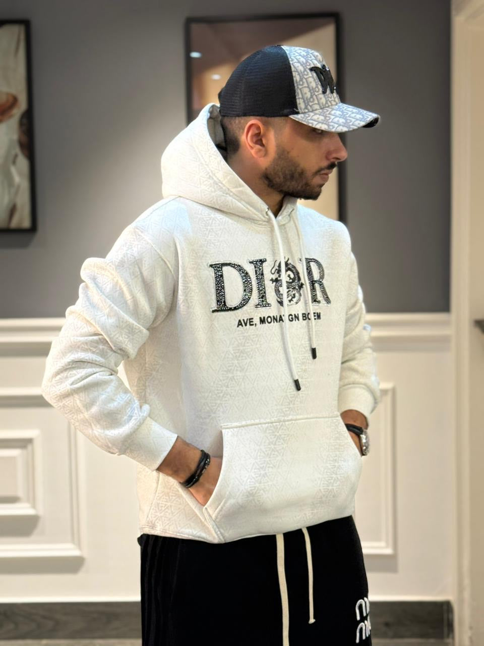 White Dior Hoodie