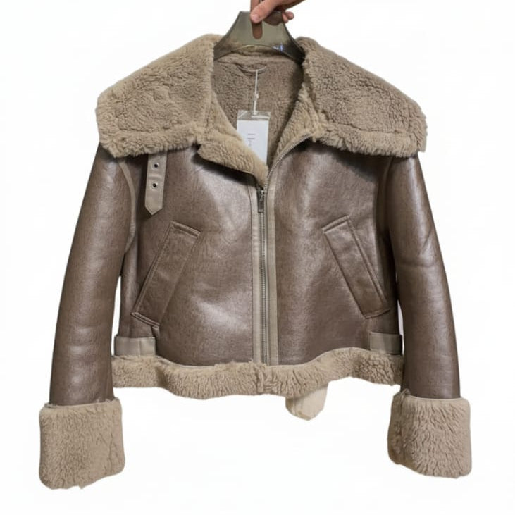 Brown cozy lined jacket