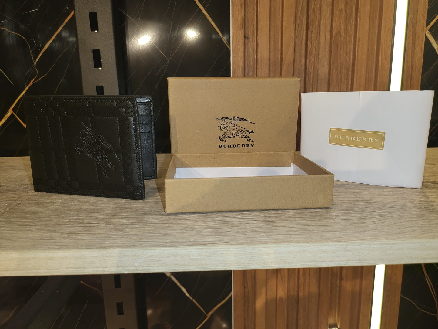 Black burberry horse