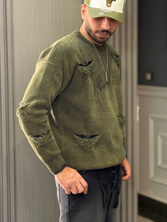 Olive Cating Pullover
