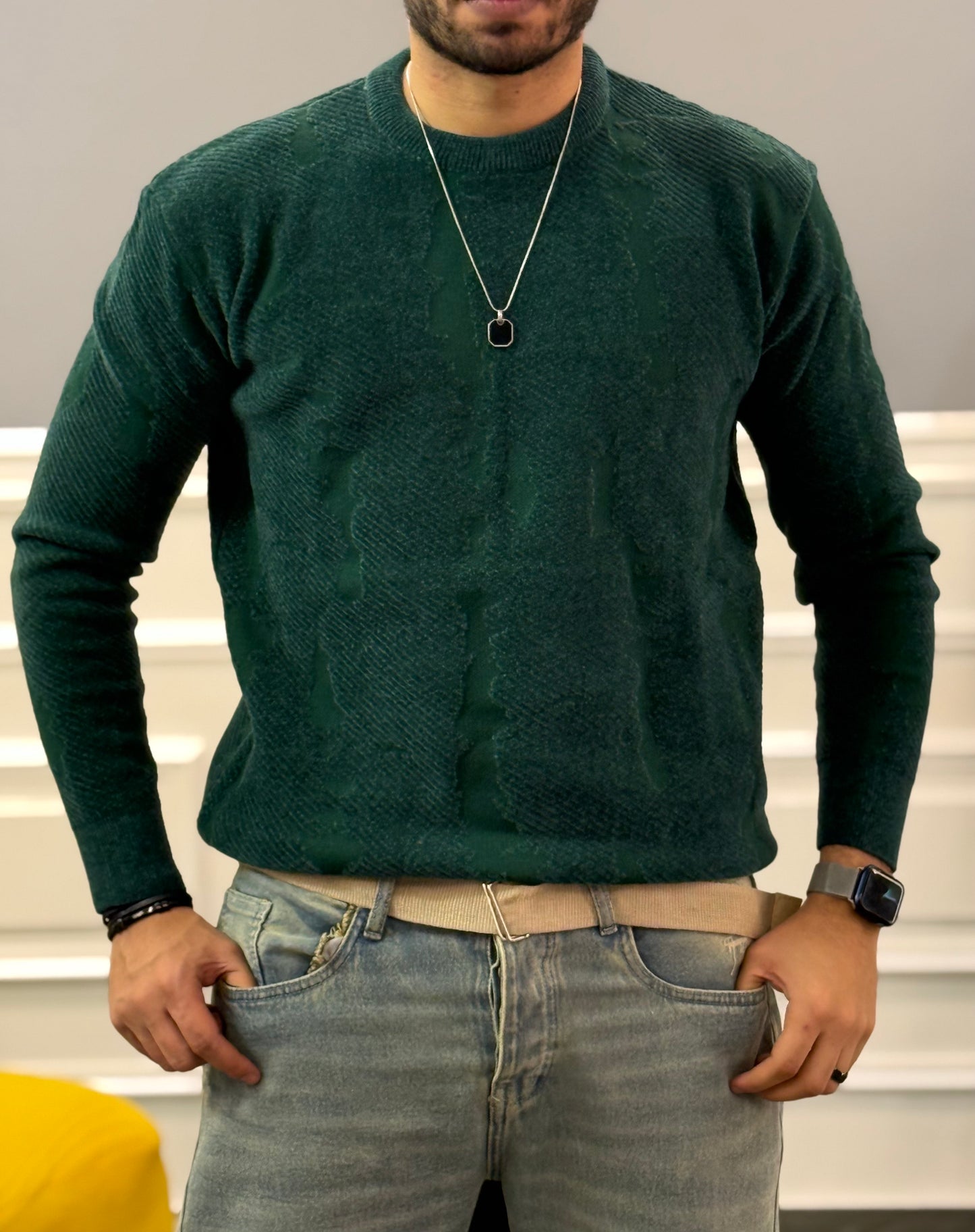 Green Wool Sweater