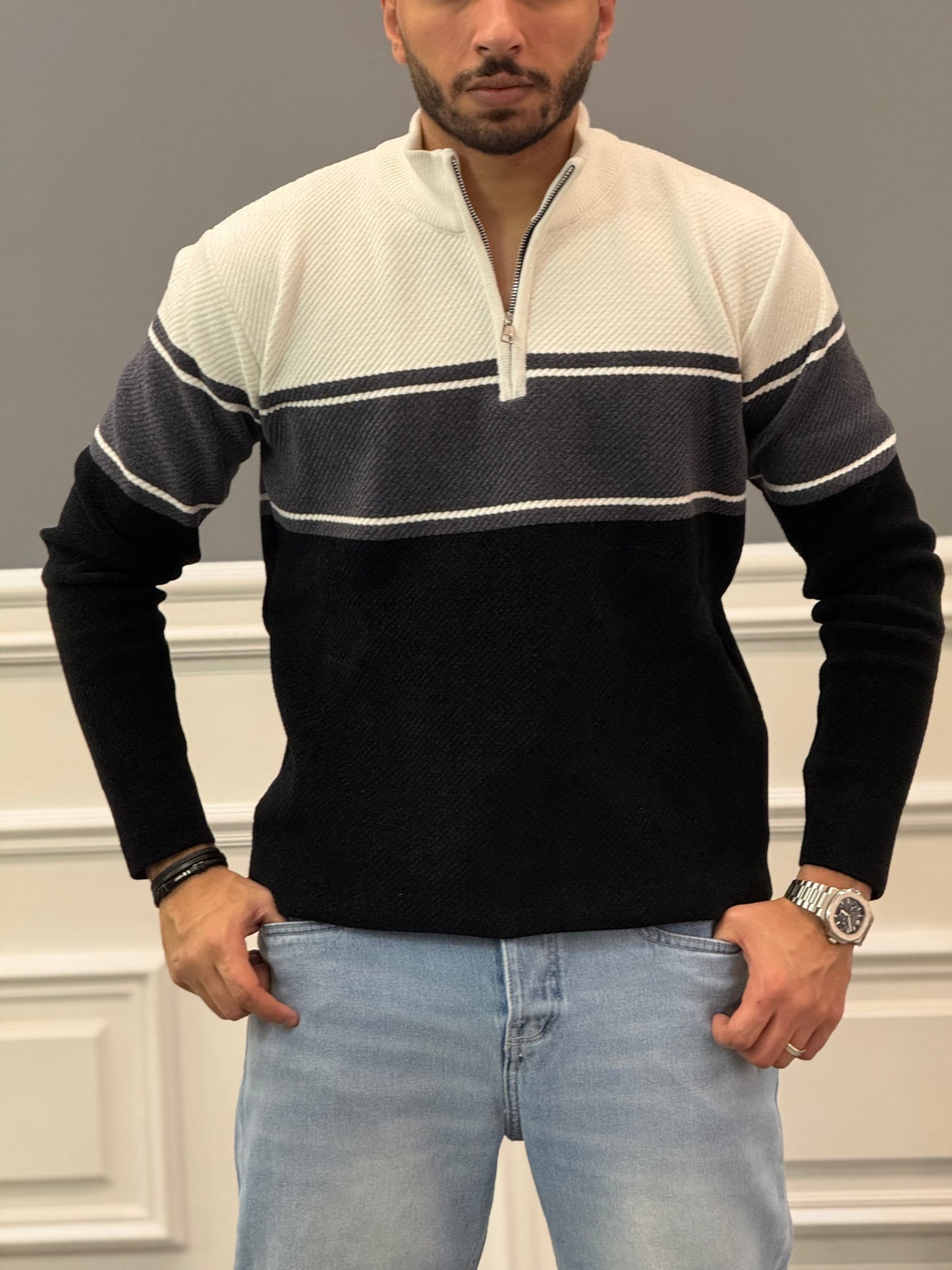 Black Striped sweater