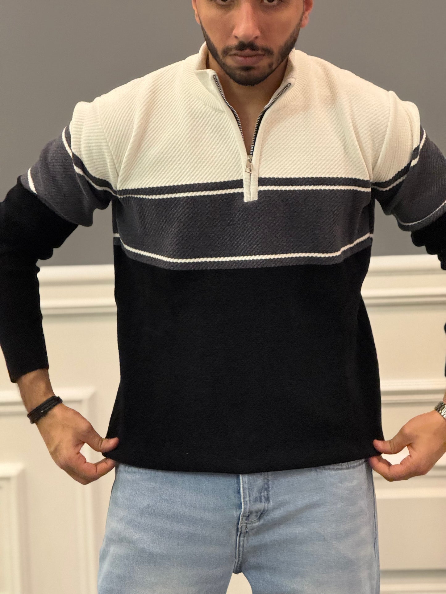 Black Striped sweater