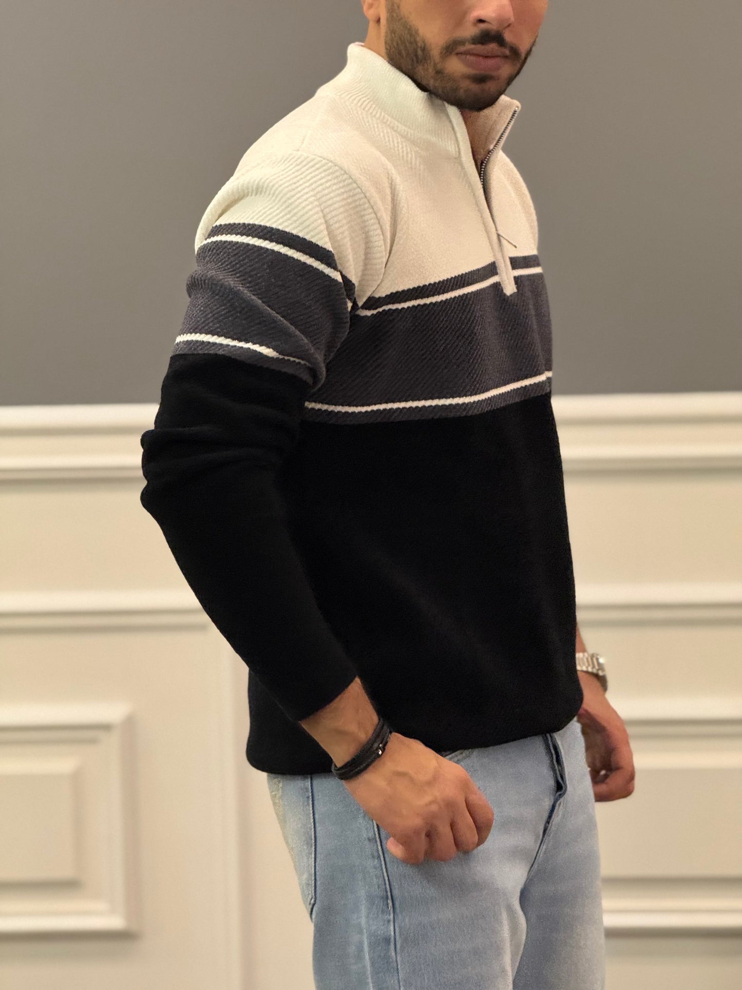 Black Striped sweater