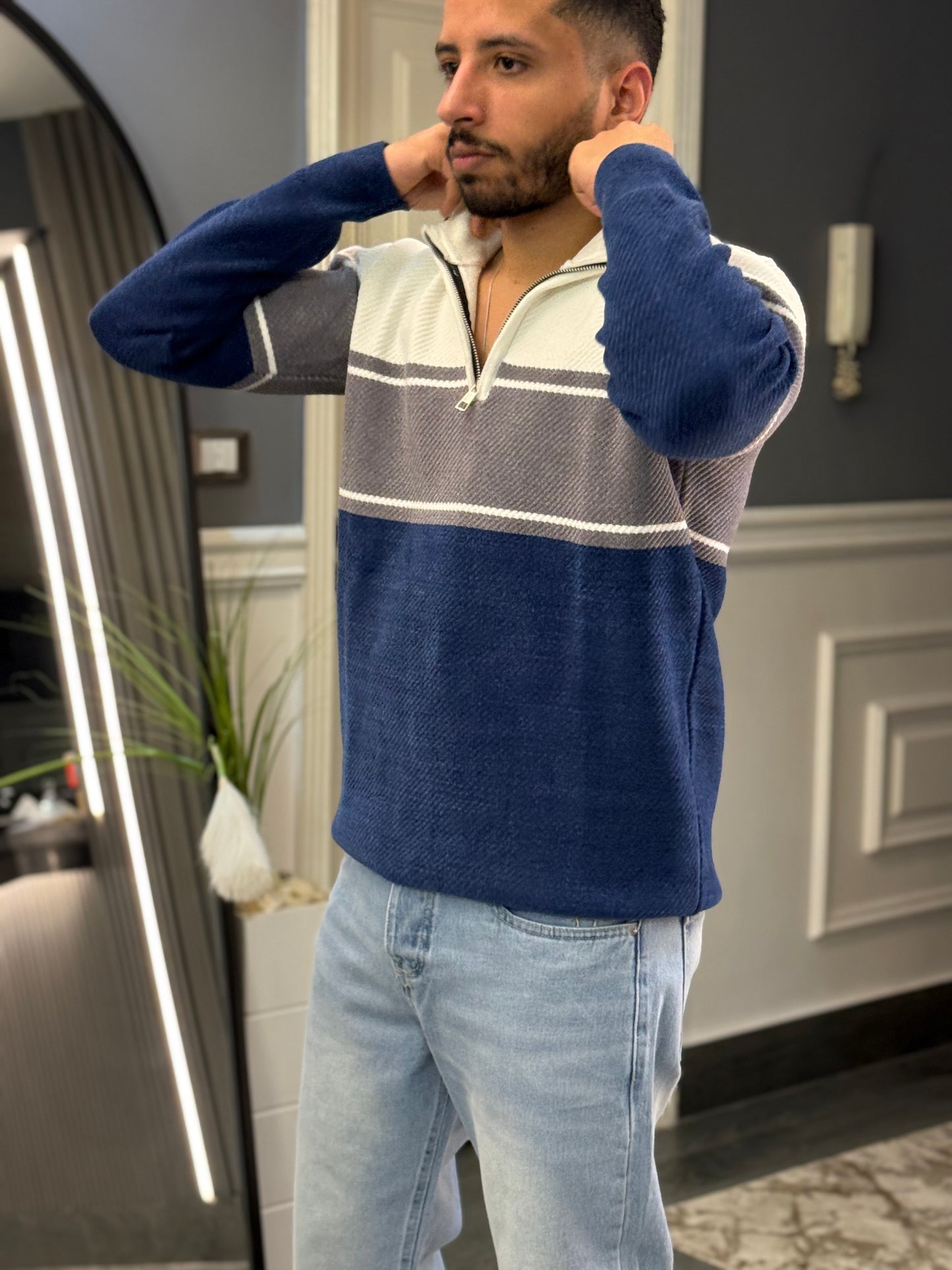 Blue Striped sweater