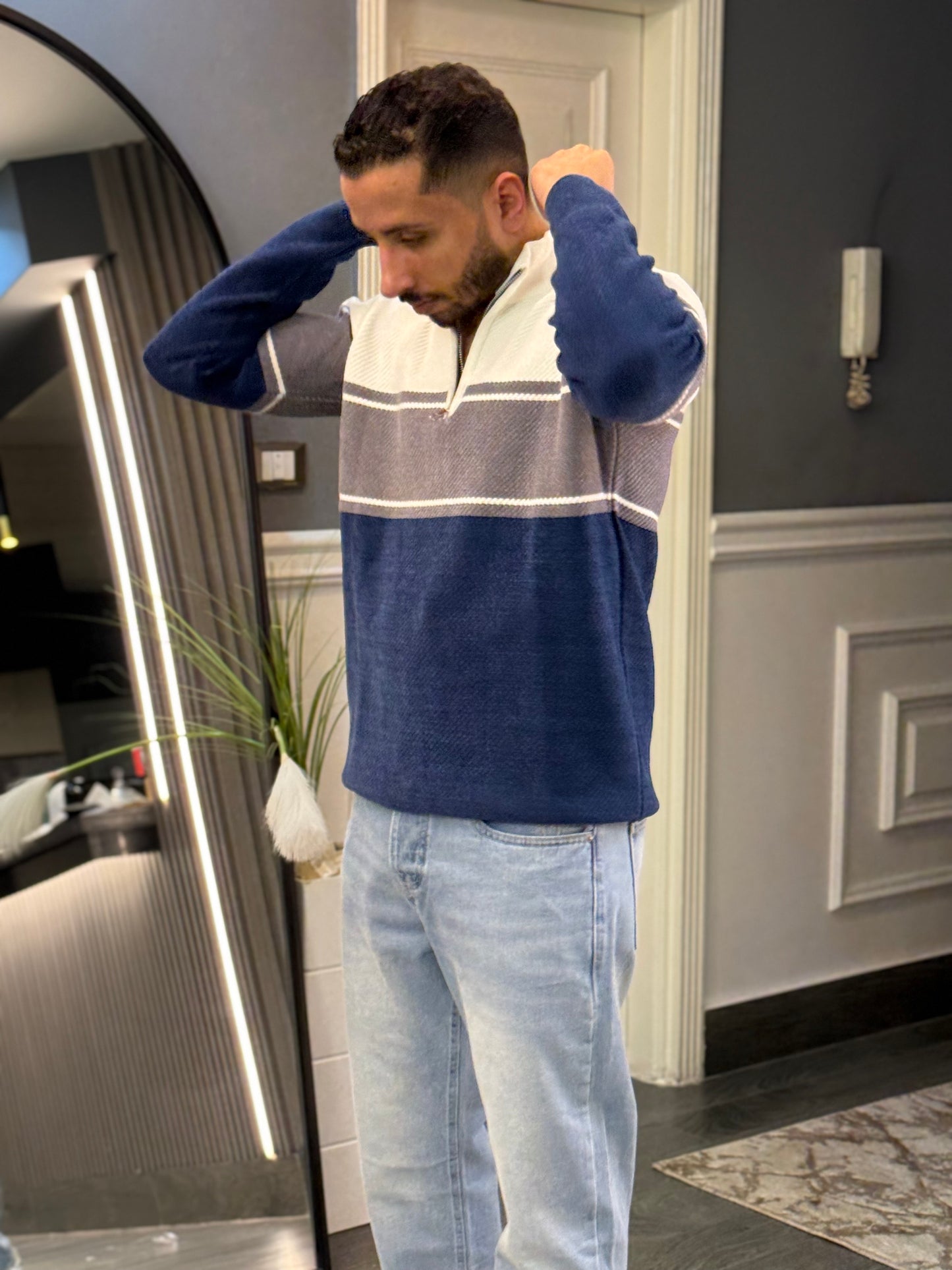 Blue Striped sweater