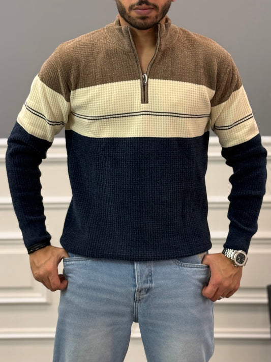 Navy Blue Striped sweater