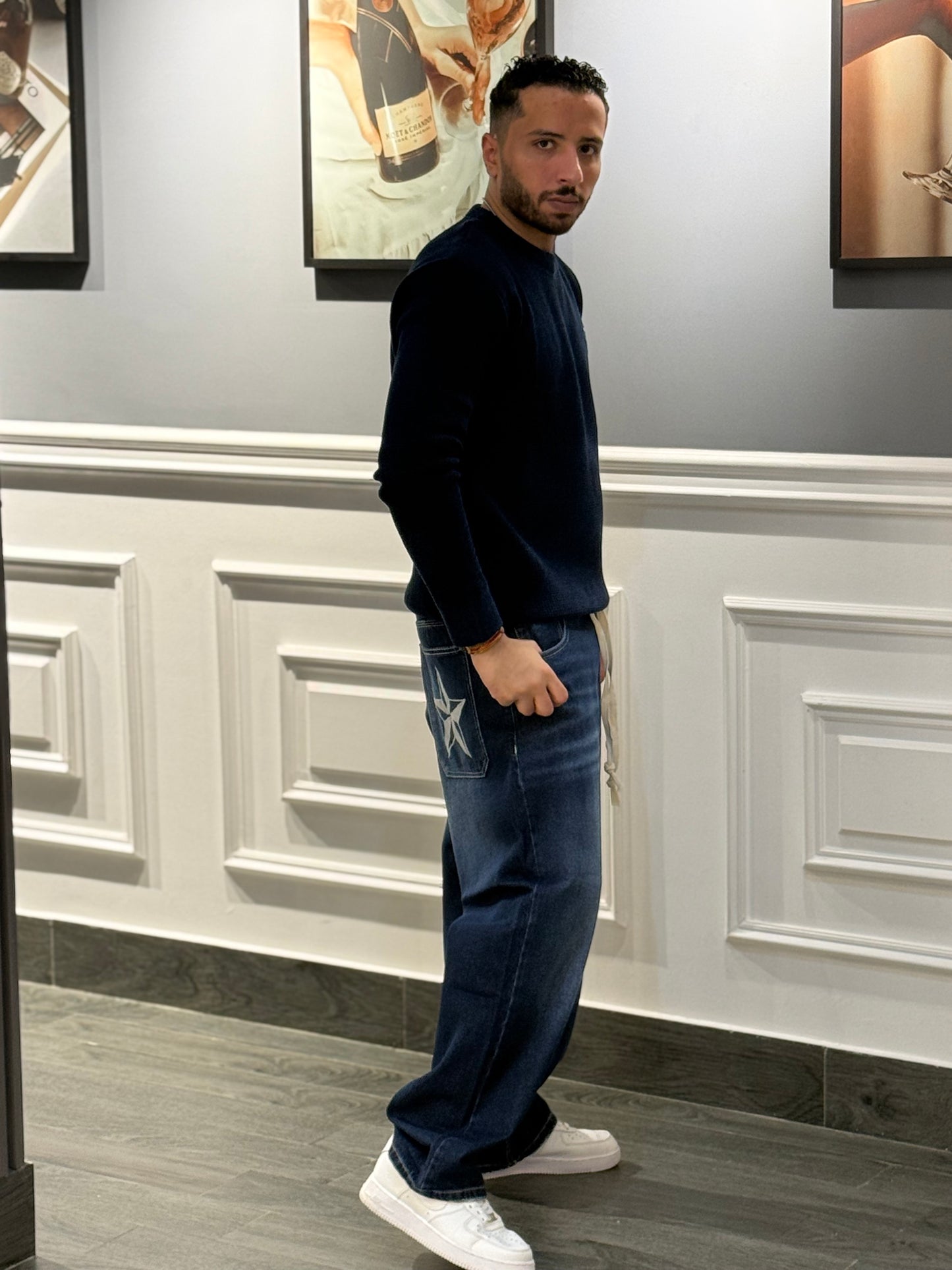 Dark Blue Star pants lose