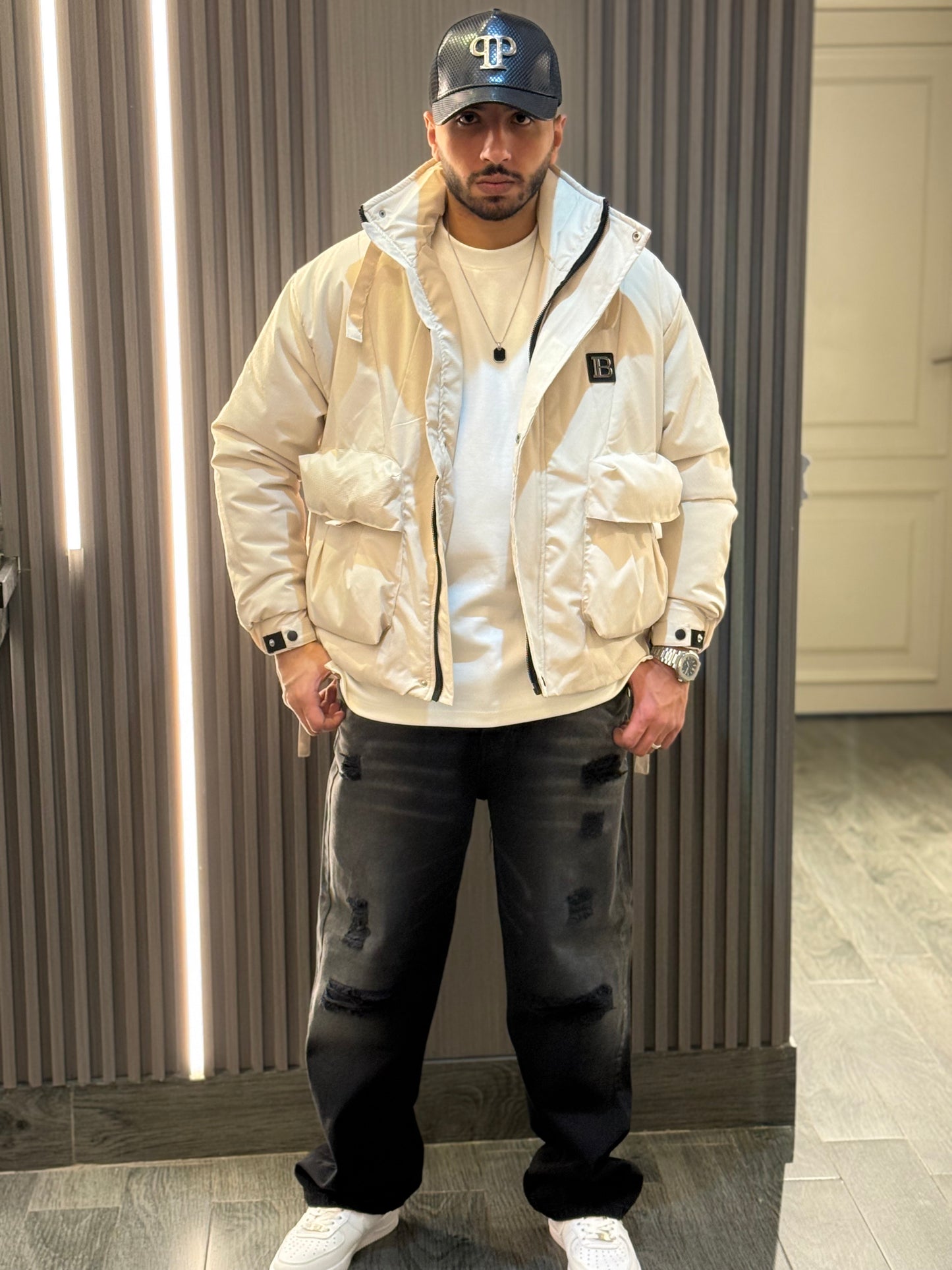 White Byche Bomber Jacket