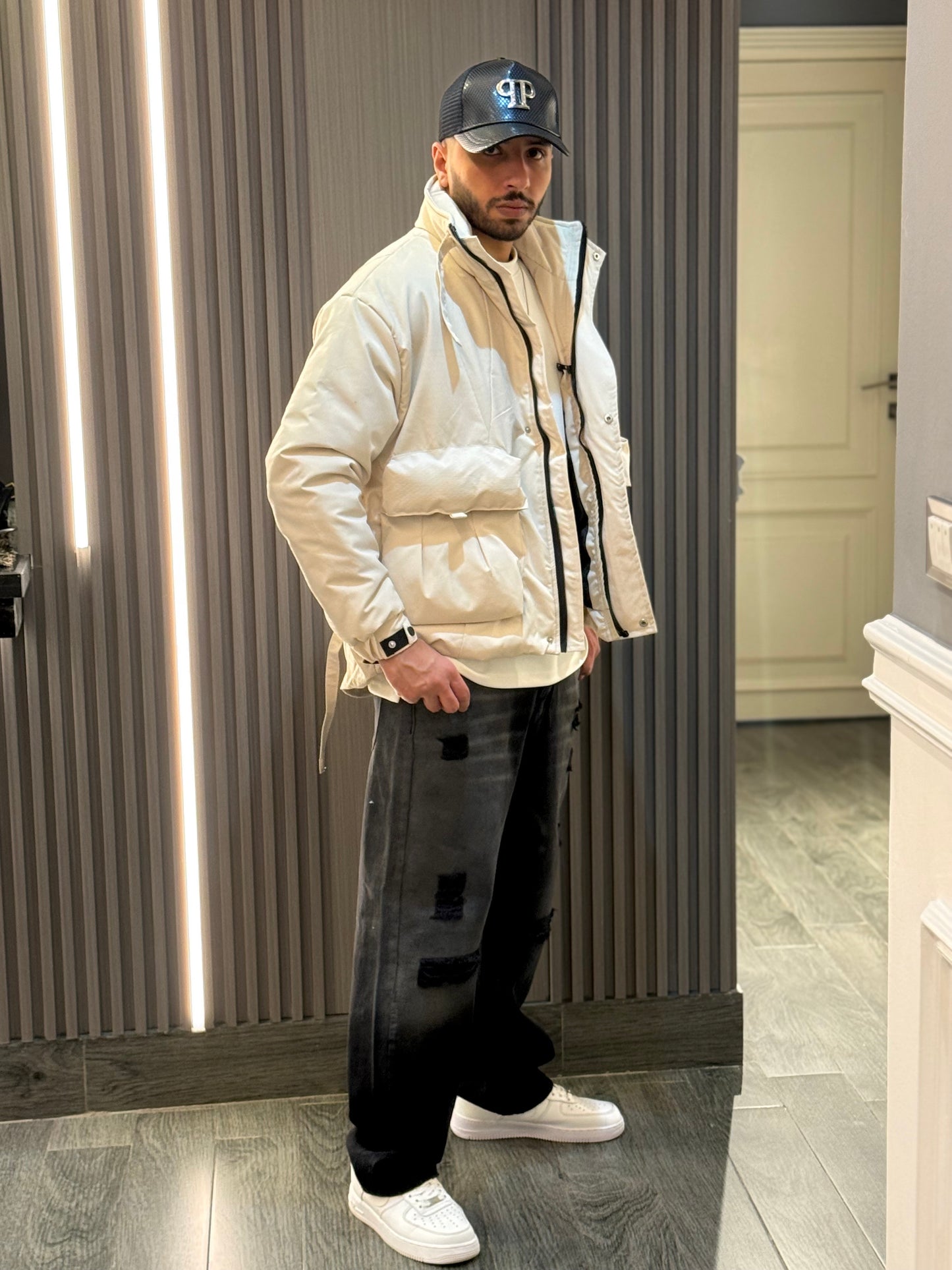 White Byche Bomber Jacket