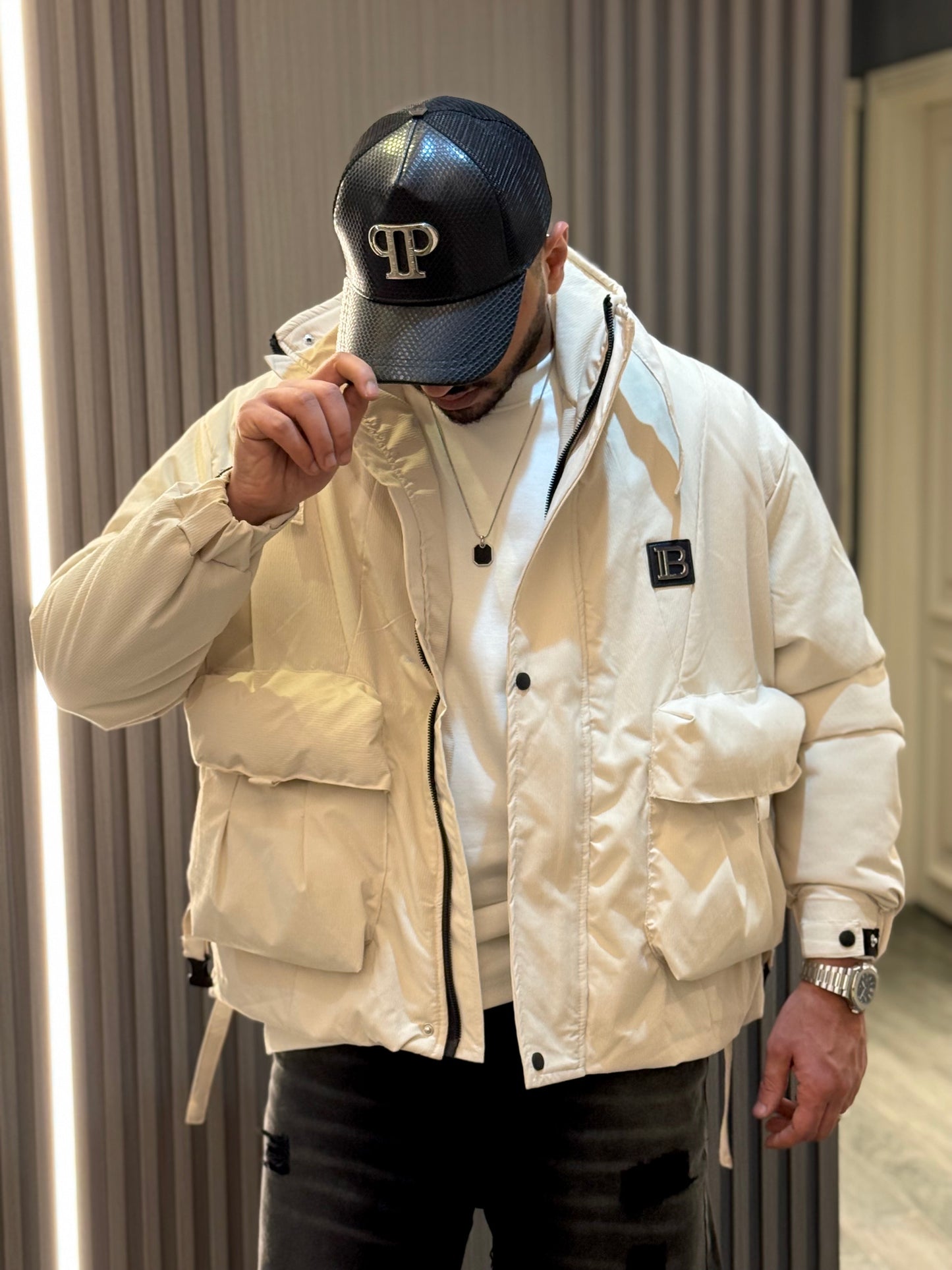 White Byche Bomber Jacket