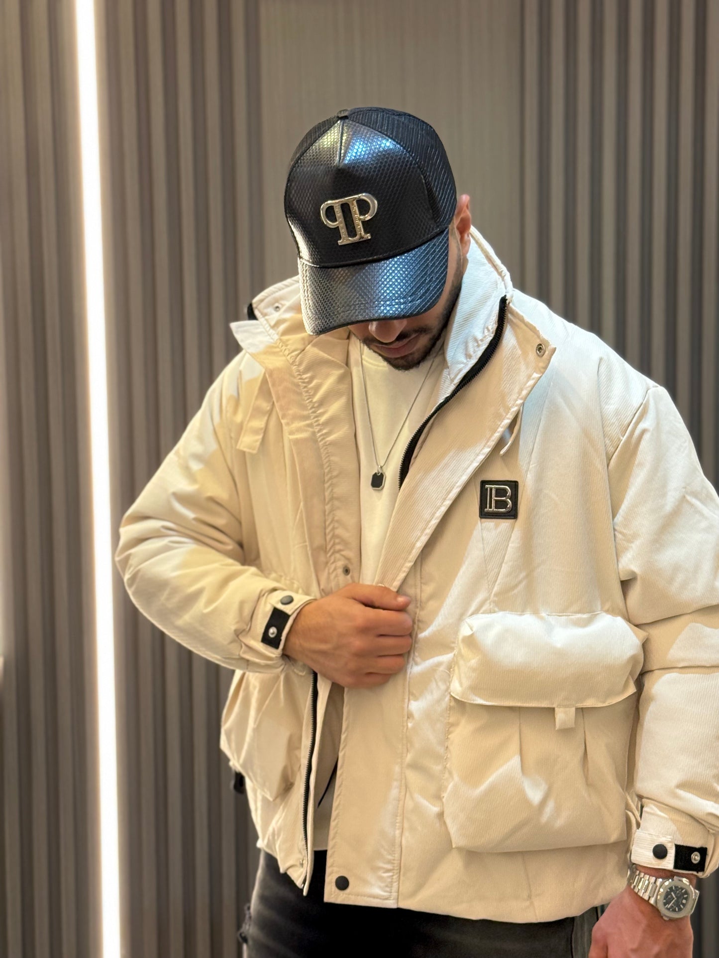 White Byche Bomber Jacket