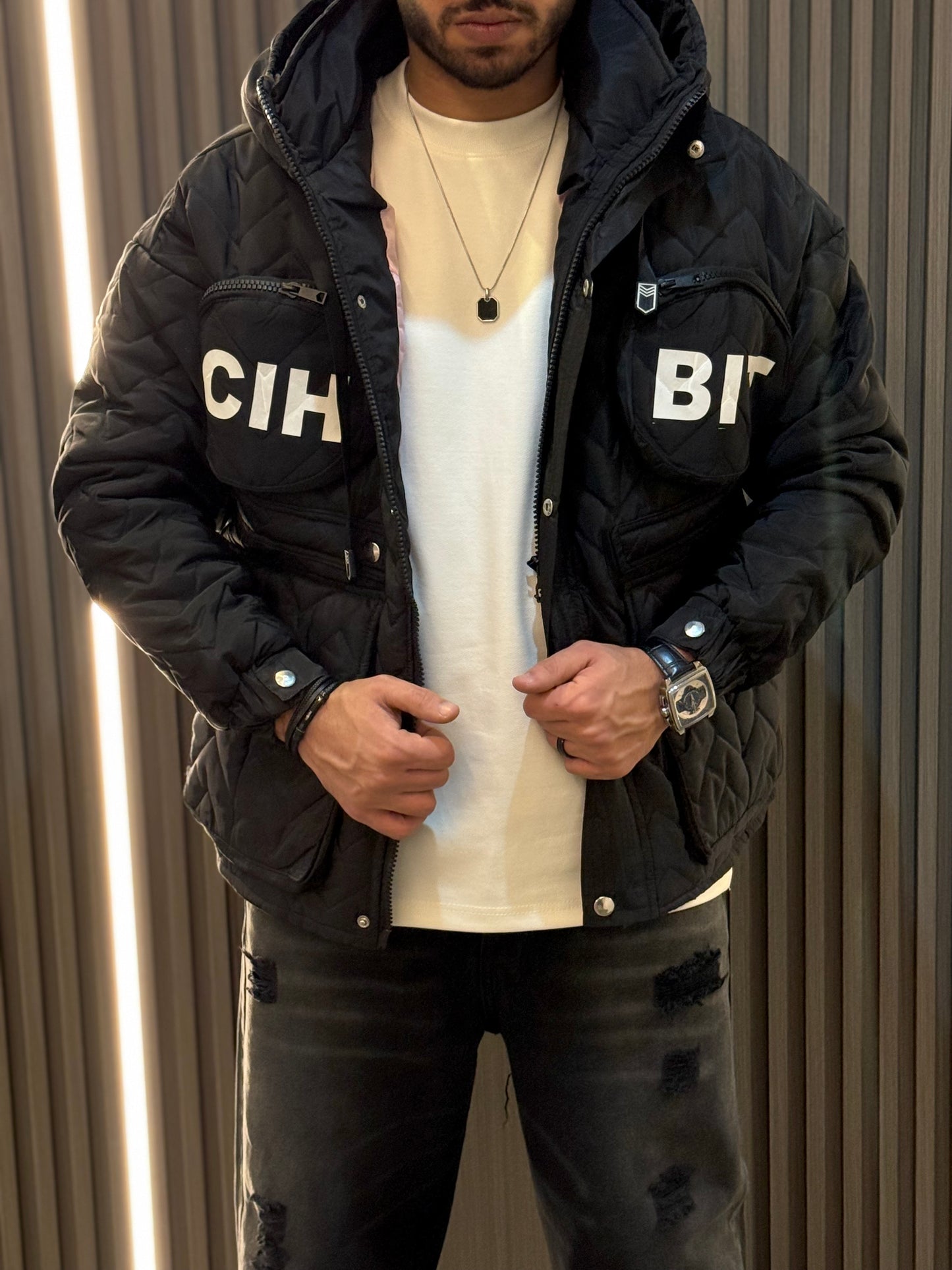 Black Cic Bomber
