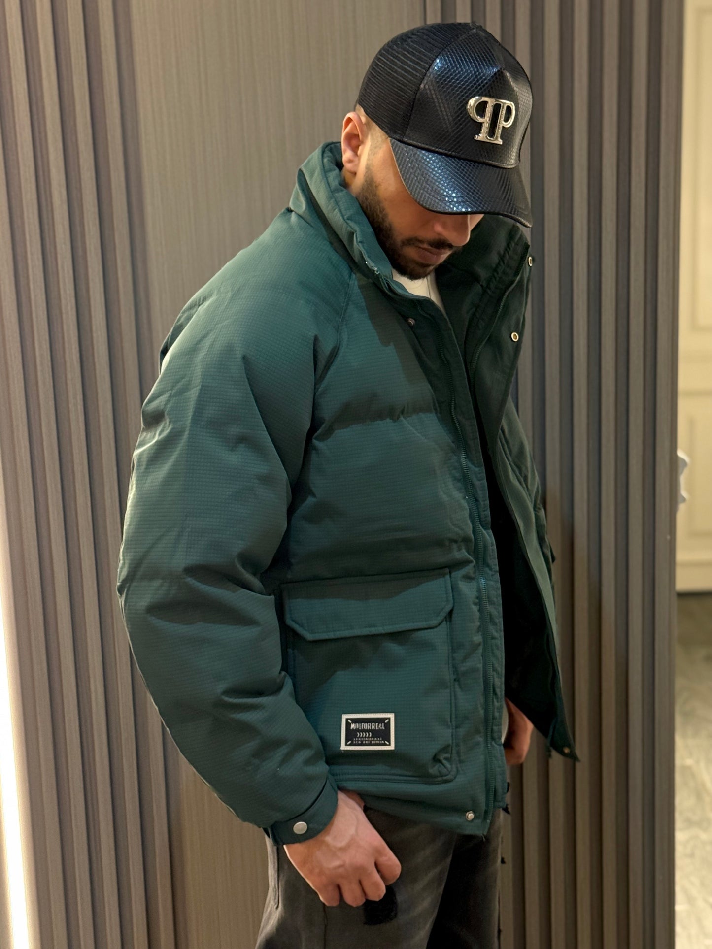 Green Bomber Stiker Jacket