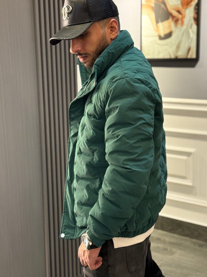 Green half coller bomber