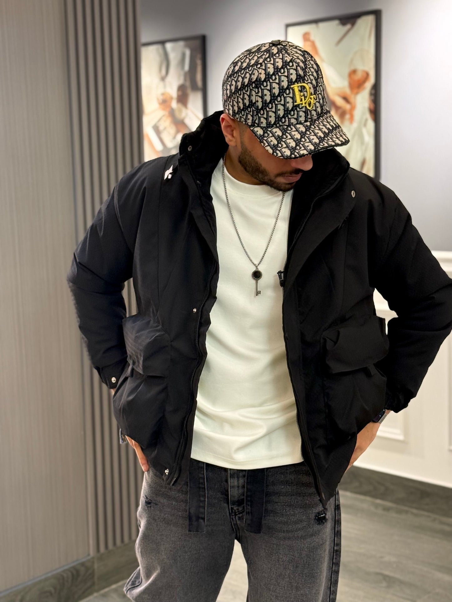 Black Byche Bomber Jacket