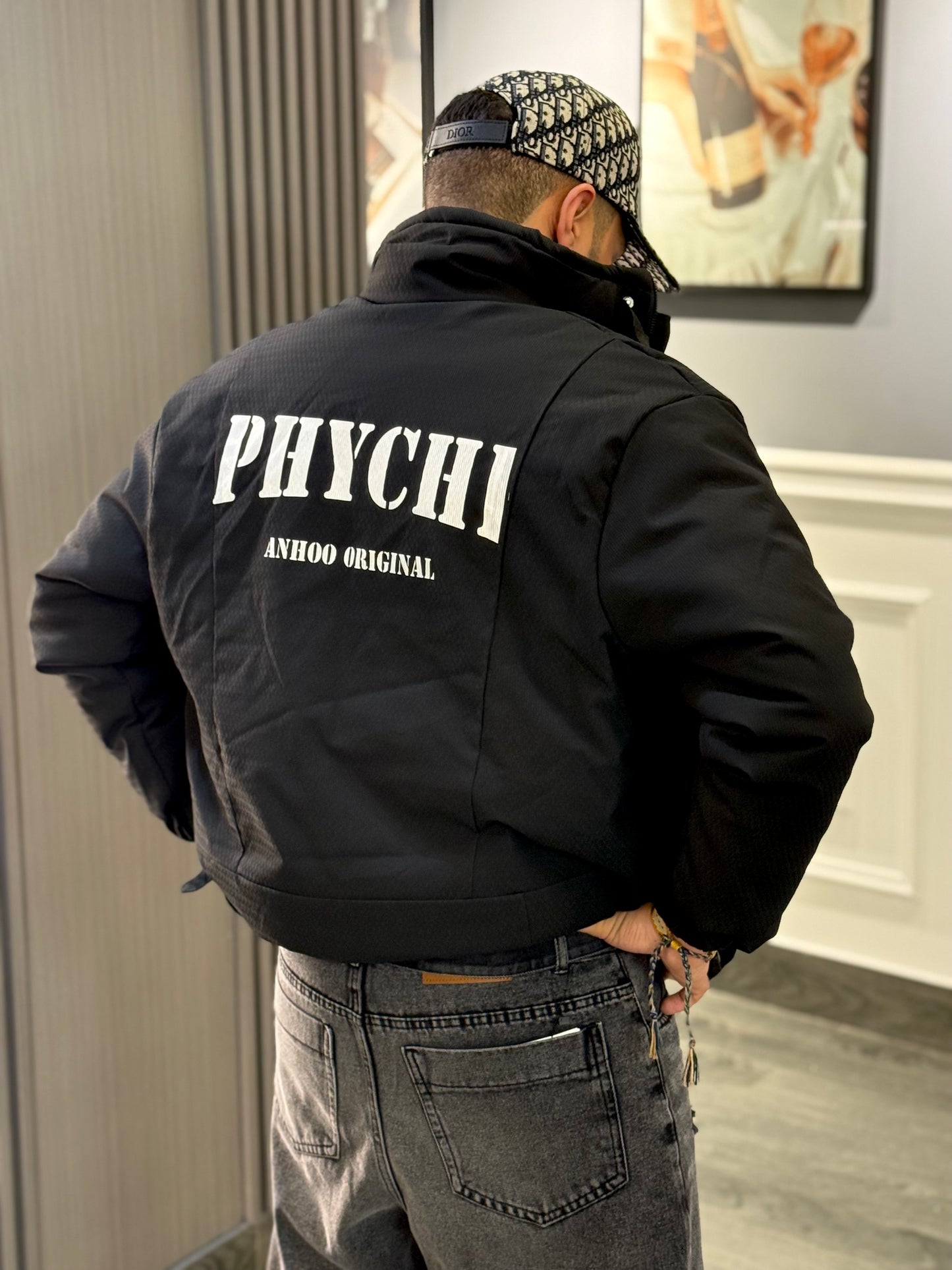 Black Byche Bomber Jacket
