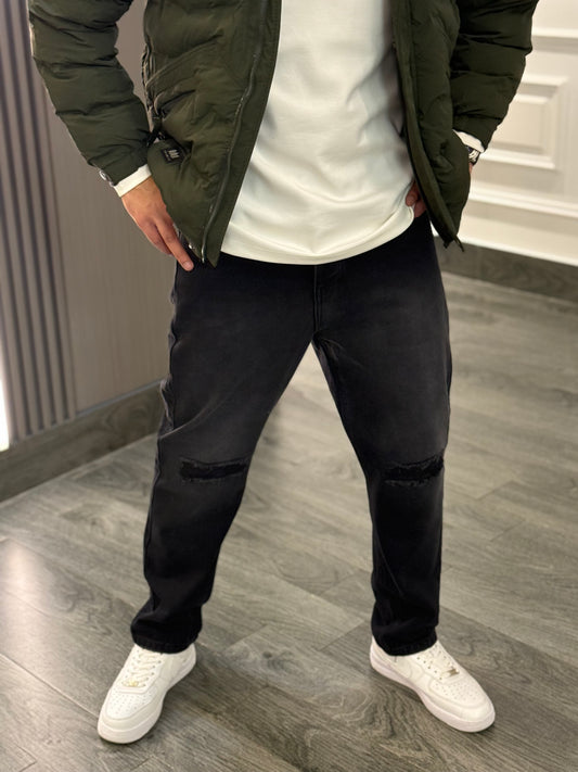 Black Lv print pants