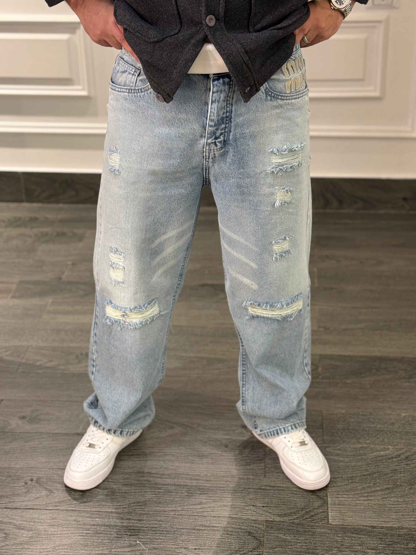Light blue miumiu jeans