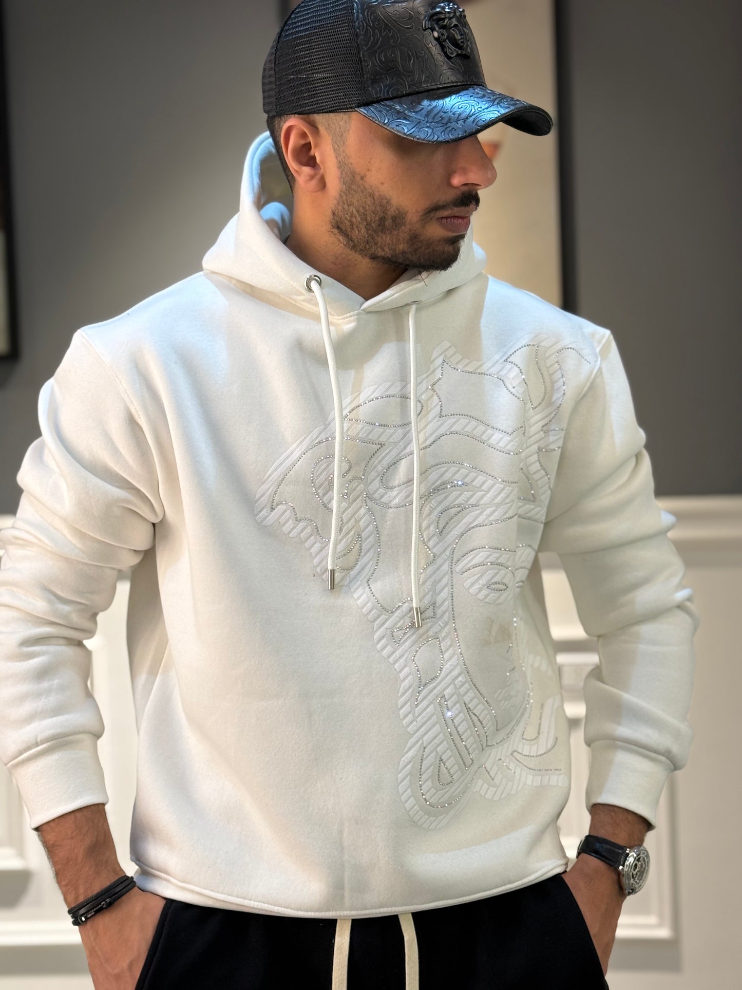 White novi sweatshirt