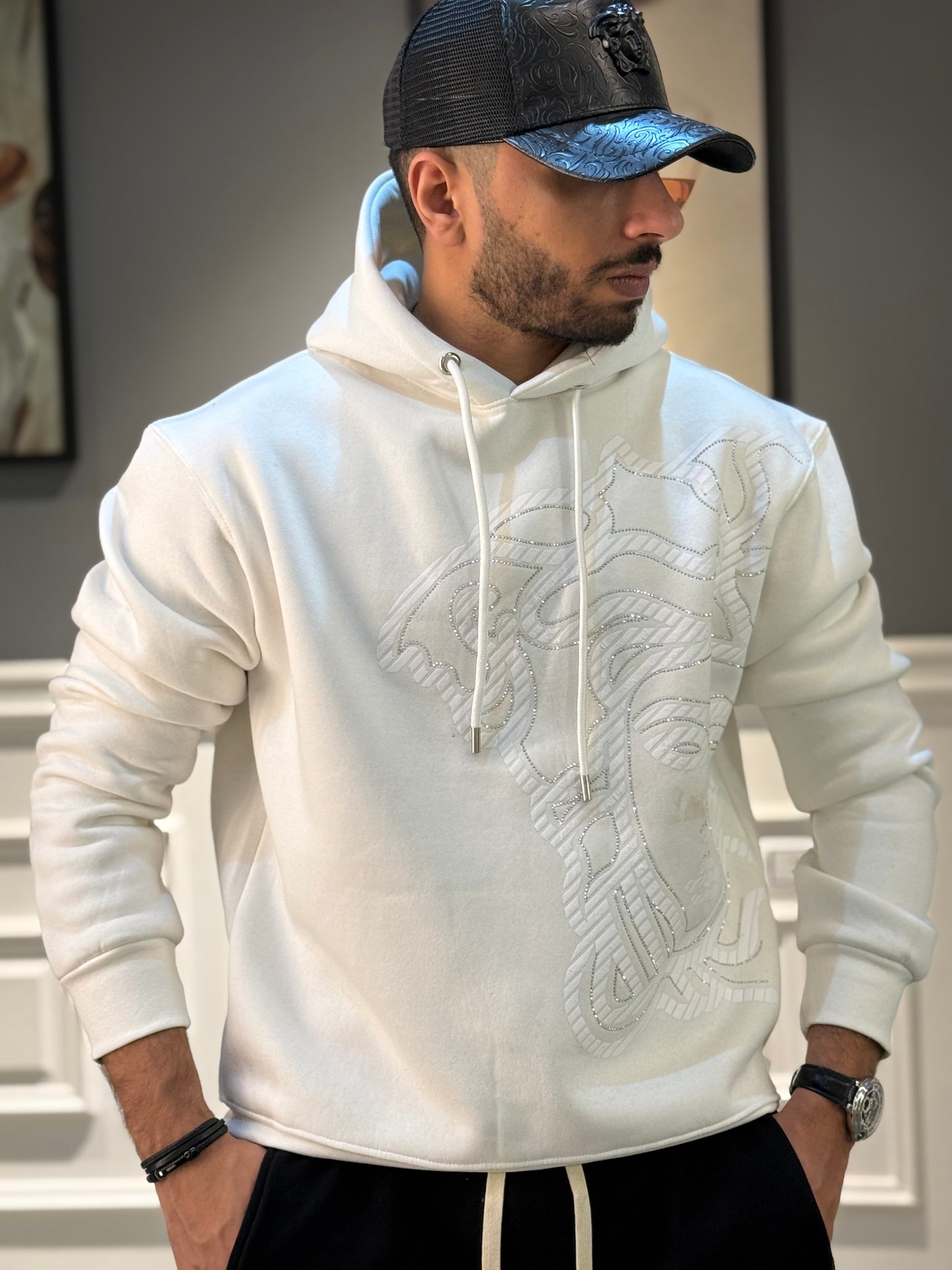 White novi sweatshirt