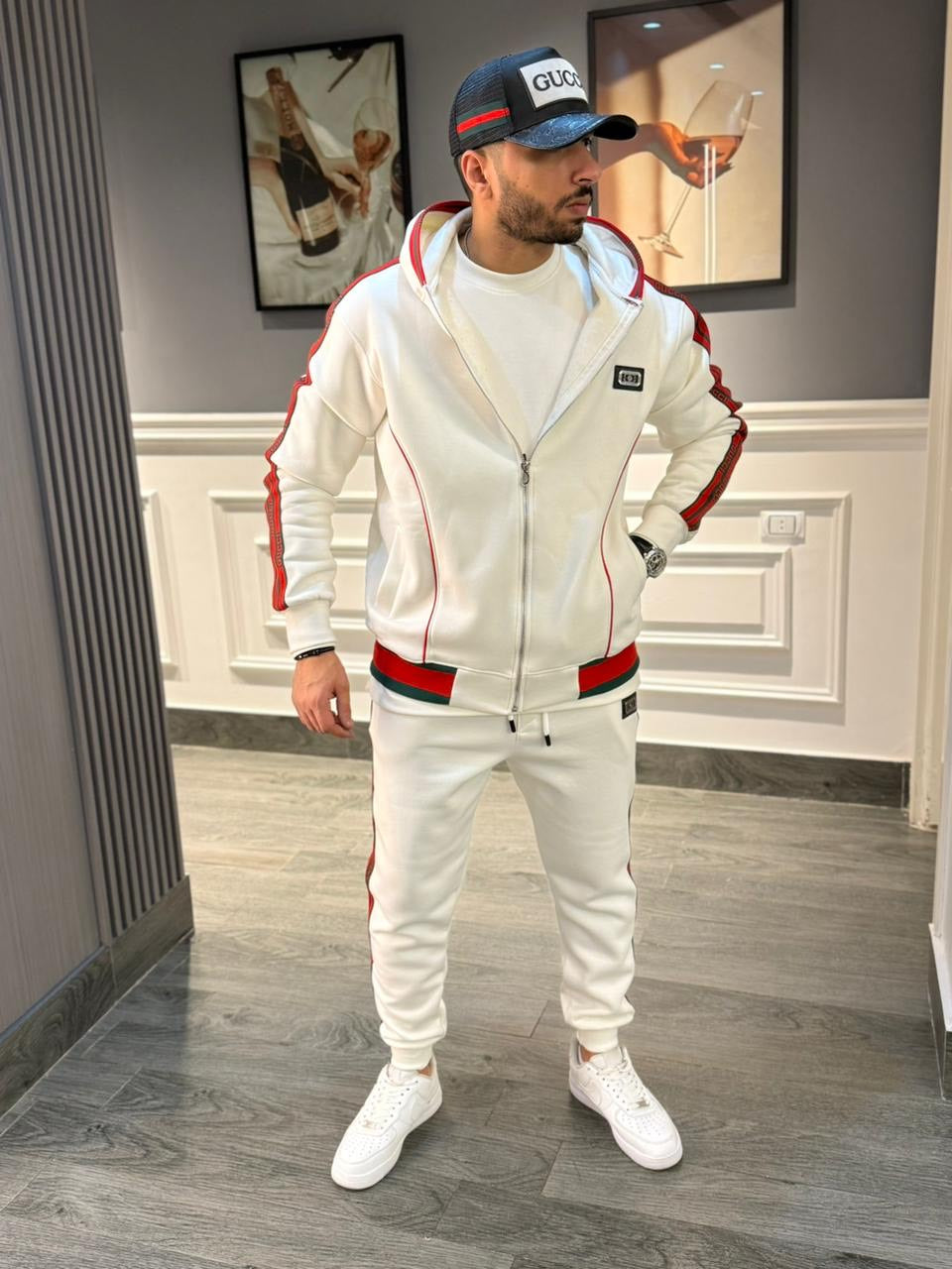 White Gucci suits