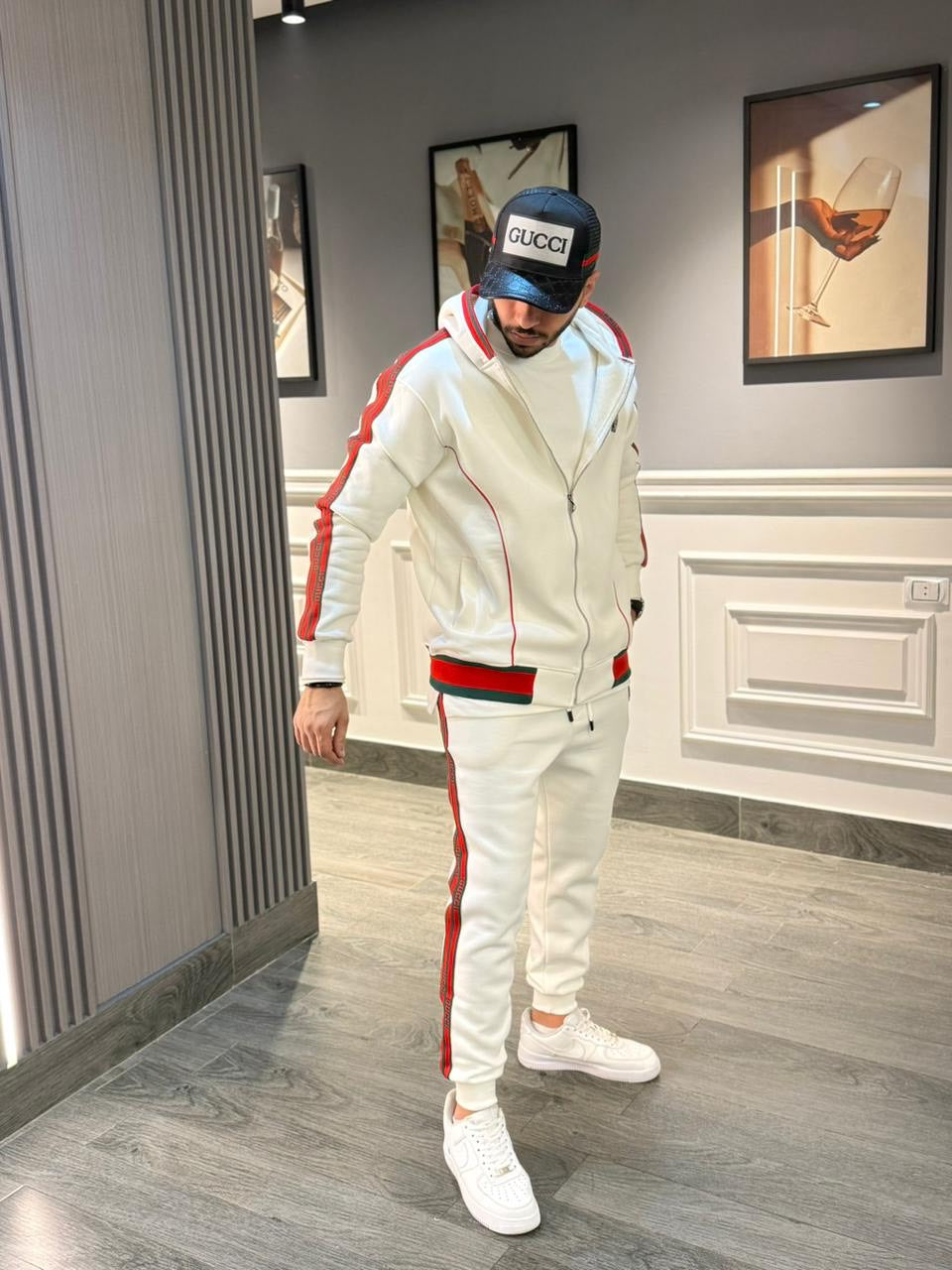 White Gucci suits