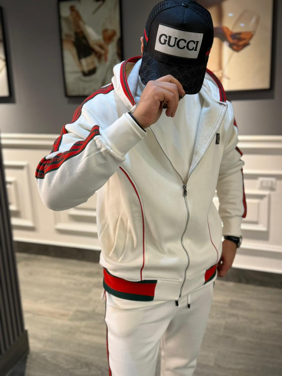 White Gucci suits