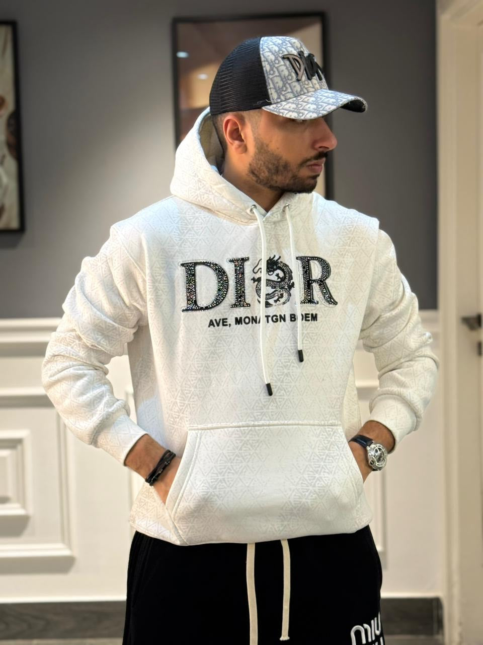White Dior Hoodie
