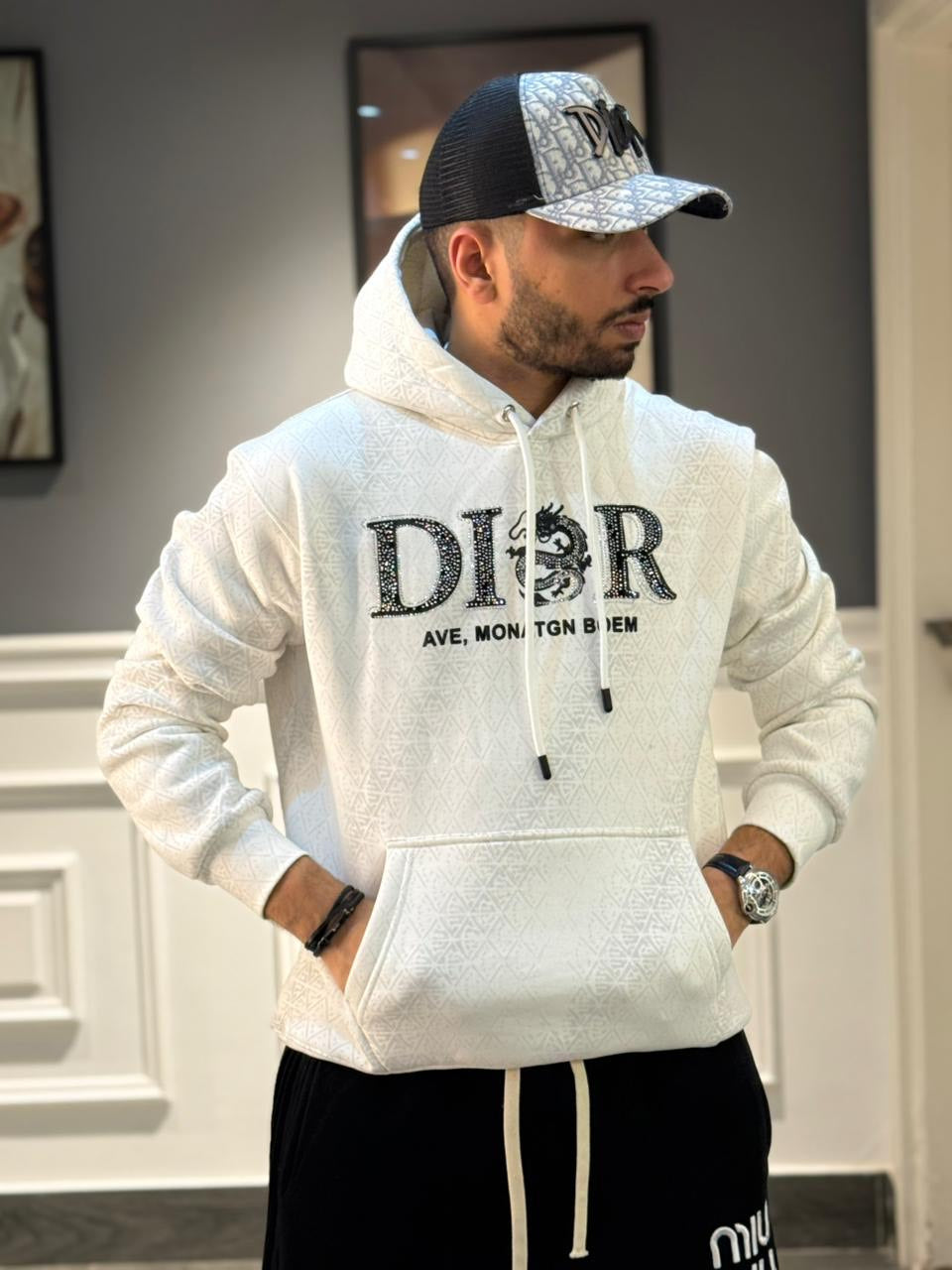 White Dior Hoodie