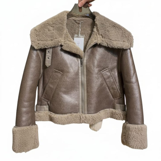 Brown cozy lined jacket